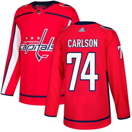Adidas Men Washington Capitals #74 John Carlson Red Home Authentic Stitched NHL Jersey->winnipeg jets->NHL Jersey